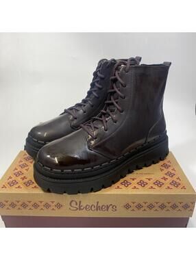 Skechers Jammers Air Cool Blocker Women Size 8.5 Boots Burgundy Eur 38.5 Uk 5.5